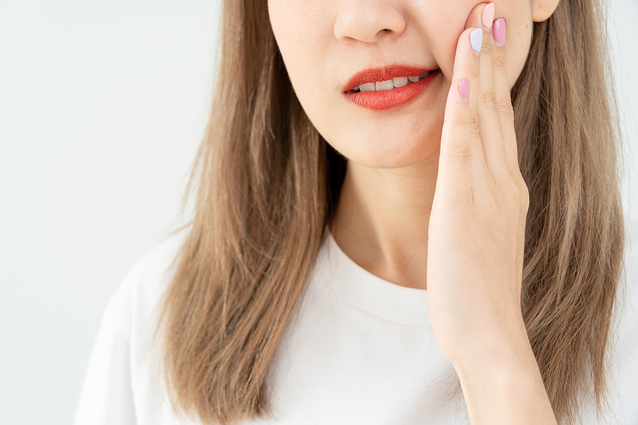 Asian Woman Feel Toothache From Gingivitis, Female Suffer Tooth,